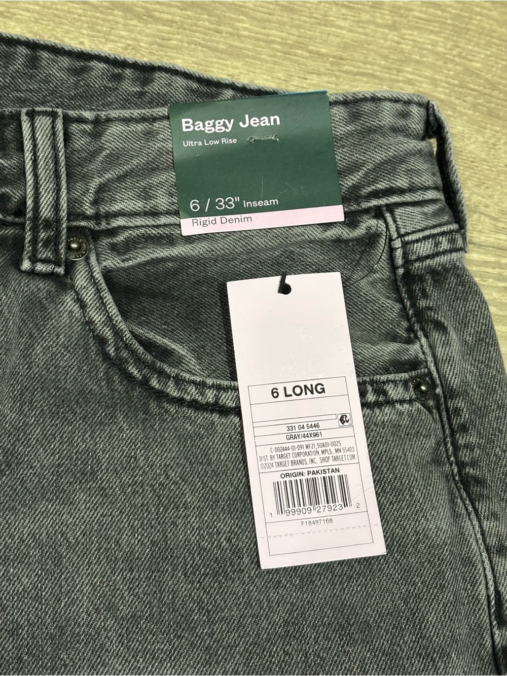 Wild Fable Women's Ultra Low-Rise Baggy Jeans Dark Gray Wash Size 6 Long - Picture 7 of 11